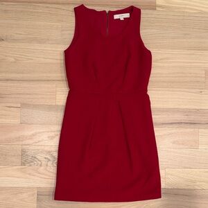 NWOT LOFT Vibrant Red Mini Dress